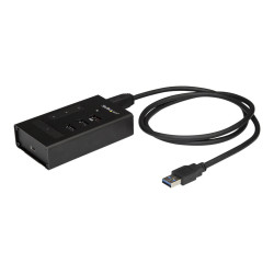Startech Hub USB 3.0 à 4 ports en métal - Concentrateur USB A vers 3x USB A et 1x USB-C -Montable (HB30A3A1CST) - concentrate...