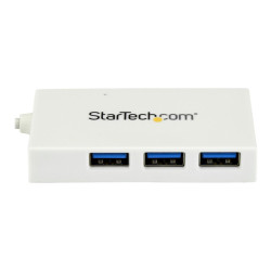 Startech Hub USB-C à 4 ports USB 3.0 - 1x USB-C 3x USB-A - Blanc - concentrateur (hub) - 4 ports