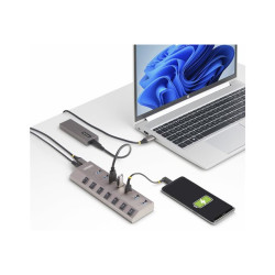 StarTech.com Hub USB-C Auto-Alimenté 7 Ports, USB-C vers USB-A, BC 1.2 - concentrateur (hub) - 7 ports