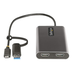 Startech Adaptateur USB-C vers Double HDMI - 4K 60Hz - 100W PD - adaptateur vidéo - HDMI / USB - Conformité TAA - 30 cm
