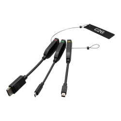 C2G Universal 4K HDMI Dongle Adapter Ring with Color Coded Mini DisplayPort, DisplayPort, and USB-C - kit d'adaptateur vidéo...