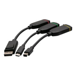 C2G Universal 4K HDMI Dongle Adapter Ring with Color Coded Mini DisplayPort, DisplayPort, and USB-C - kit d'adaptateur vidéo...