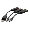 C2G Universal 4K HDMI Dongle Adapter Ring with Color Coded Mini DisplayPort, DisplayPort, and USB-C - kit d'adaptateur vidéo...
