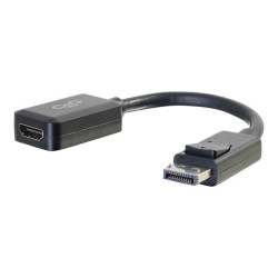 C2G 8in DisplayPort to HDMI Adapter - DP to HDMI Adapter - 1080p - Black - M/F - adaptateur vidéo - DisplayPort / HDMI - 20.3 cm
