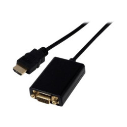 MCL - Convertisseur en câble HDMI vers VGA avec audio - 22cm