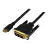 StarTech.com Câble Adaptateur Mini HDMI® vers DVI-D M/M pour Tablet et Caméra - 1x Mini HDMI (Type C) Mâle, 1x DVI-D (18+1) M...