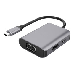 DLH adaptateur vidéo - HDMI / VGA / USB - 19 cm