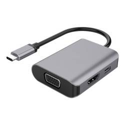 DLH adaptateur vidéo - HDMI / VGA / USB - 19 cm
