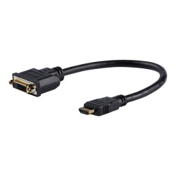 StarTech.com Cable adaptateur video HDMI vers DVI-D de 20 cm - HDMI male vers DVI femelle - adaptateur vidéo - HDMI / DVI - 2...