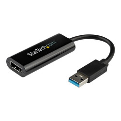 Startech Adaptateur USB vers HDMI - Carte graphique externe - USB 3.0 - Slim - 1080p - Adaptateur multi-écrans - câble adapta...