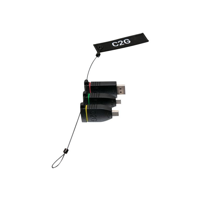 C2G Universal Adapter Ring with Color Coded Connectors - Kit d'adaptateur vidéo / audio - DisplayPort / HDMI / USB