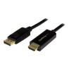 StarTech.com Câble adaptateur DisplayPort vers HDMI de 1 m - Convertisseur DP vers HDMI avec câble intégré - M/M - Ultra HD 4...