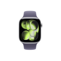 Apple Watch Series 11 (GPS) - aluminium argenté - montre intelligente avec bande sport - brouillard violet - 64 Go