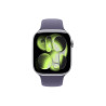 Apple Watch Series 11 (GPS) - aluminium argenté - montre intelligente avec bande sport - brouillard violet - 64 Go