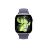 Apple Watch Series 11 (GPS) - aluminium argenté - montre intelligente avec bande sport - brouillard violet - 64 Go