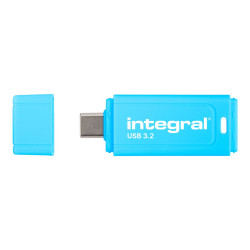 CLE USB 128GB USB-C 3.2 GEN1 DRIVE (USB3.1 USB3.0) NEON-C BLUE JUSQU'A 150MB/s EN LECTURE ET 30 MB/s EN ECRITURE