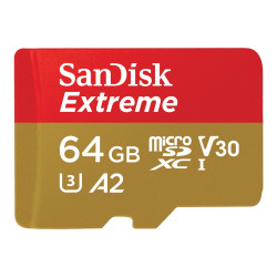 SanDisk Extreme - carte mémoire flash - 64 Go - microSDXC UHS-I