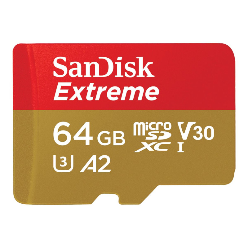 SanDisk Extreme - carte mémoire flash - 64 Go - microSDXC UHS-I