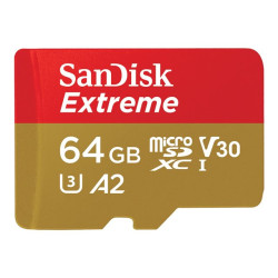 SanDisk Extreme - carte mémoire flash - 64 Go - microSDXC UHS-I