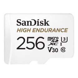 SanDisk High Endurance - carte mémoire flash - 256 Go - microSDXC UHS-I