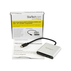 Startech Lecteur et enregistreur multicartes USB 3.0 avec USB-C pour cartes mémoire SD, microSD et CompactFlash - Câble USB-C...