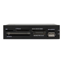 StarTech.com Lecteur de cartes mémoire interne de 3,5 pouces avec port USB 2.0 - Lecteur multicartes 22-en-1 pour PC - Noir -...