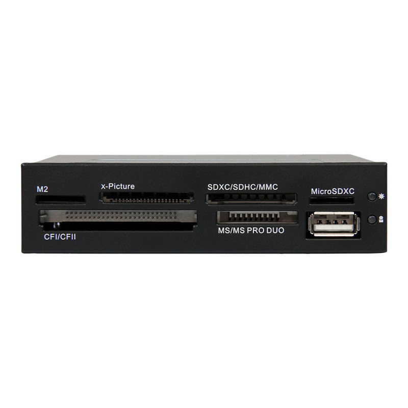 StarTech.com Lecteur de cartes mémoire interne de 3,5 pouces avec port USB 2.0 - Lecteur multicartes 22-en-1 pour PC - Noir -...