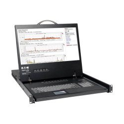Eaton Tripp Lite Series 8-Port Rack Console VGA KVM Switch w/ 19" LCD 1U TAA - console KVM - 19"