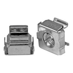 Startech Écrou cage M5 - Pack de 100 - Écrous cage M5 de montage pour rack et armoire serveur - Argent - Écrous à cage
