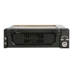 StarTech.com Rack amovible robuste en aluminium 5,25" avec ventilateur pour disque dur SATA 3,5" - Tiroir HDD 3,5 pouces - Ra...