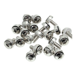 Startech Vis M6 - Pack de 100 - Vis M6x12 de montage pour rack et armoire serveur - Argent - kit de visserie