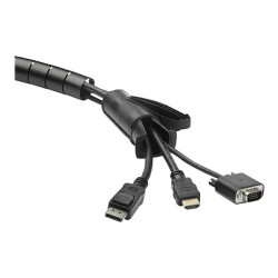 StarTech.com Gaine spirale range-câble en noir - 1,5 m - Diamètre de 25 mm - Avec outil pour insérer les câbles (CMSCOILED) -...