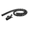 StarTech.com Gaine spirale range-câble en noir - 2,5 m - Diamètre de 25 mm - Avec outil pour insérer les câbles (CMSCOILED2)...