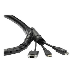 StarTech.com Gaine spirale range-câble en noir - 2,5 m - Diamètre de 25 mm - Avec outil pour insérer les câbles (CMSCOILED2)...