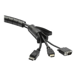 StarTech.com Gaine spirale range-câble en noir - 2,5 m - Diamètre de 25 mm - Avec outil pour insérer les câbles (CMSCOILED2)...