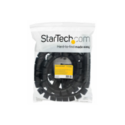 StarTech.com Gaine spirale range-câble en noir - 2,5 m - Diamètre de 45 mm - Avec outil pour insérer les câbles (CMSCOILED4)...