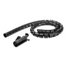 StarTech.com Gaine spirale range-câble en noir - 2,5 m - Diamètre de 45 mm - Avec outil pour insérer les câbles (CMSCOILED4)...