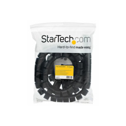 StarTech.com Gaine spirale range-câble en noir - 2,5 m - Diamètre de 45 mm - Avec outil pour insérer les câbles (CMSCOILED4)...