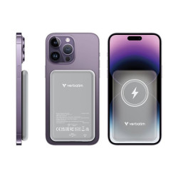 Verbatim Charge 'n' Go banque d'alimentation sans fil - support magnétique - Li-pol - USB-C - 20 watt