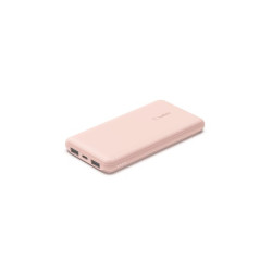 Belkin Batterie externe 3 ports 10K avec câble USB-A vers USB-C rose
