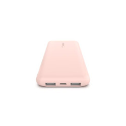 Belkin Batterie externe 3 ports 10K avec câble USB-A vers USB-C rose