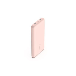 Belkin Batterie externe 3 ports 10K avec câble USB-A vers USB-C rose