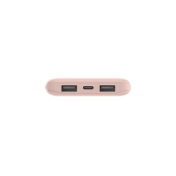 Belkin Batterie externe 3 ports 10K avec câble USB-A vers USB-C rose