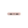 Belkin Batterie externe 3 ports 10K avec câble USB-A vers USB-C rose