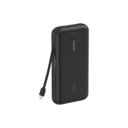 Belkin Powerbank 20 000 mAh PD 30W avec Cable USB-C intégré