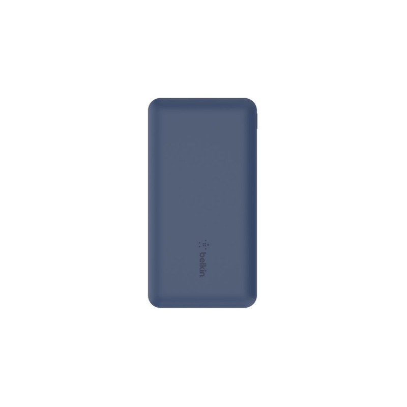 Belkin Batterie externe 3 ports 10K avec câble USB-A vers USB-C bleu