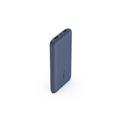 Belkin Batterie externe 3 ports 10K avec câble USB-A vers USB-C bleu