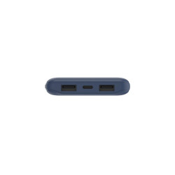 Belkin Batterie externe 3 ports 10K avec câble USB-A vers USB-C bleu