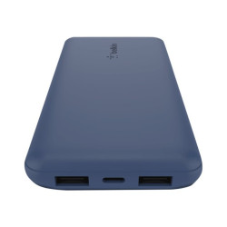 Belkin Batterie externe 3 ports 10K avec câble USB-A vers USB-C bleu