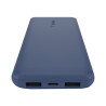 Belkin Batterie externe 3 ports 10K avec câble USB-A vers USB-C bleu